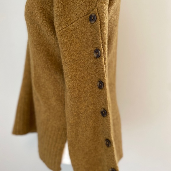Madewell Yellow Pullover Sweater Buttons wool - Picture 4 of 7